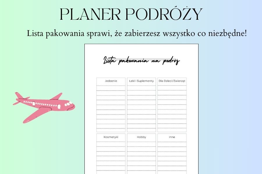 lista rzeczy do spakowania, lista rzeczy na wyjazd,