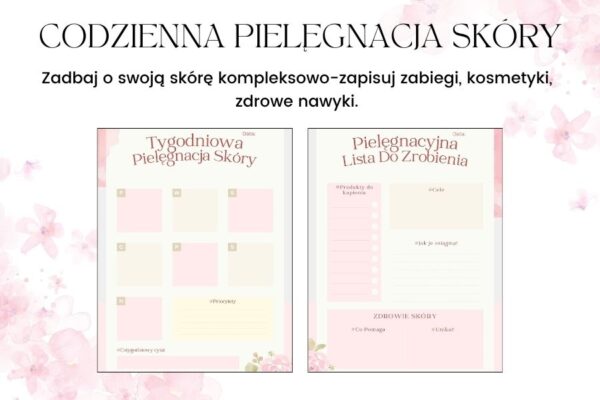 planer pielęgnacji włosów, planer pielęgnacji, planer pielęgnacyjny, pielęgnacja twarzy krok po kroku,