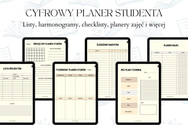 Cyfrowy Planer Studenta Hiperłącza 120 stron planer akademicki niedatowany, planer dla studenta, planer pdf dla studenta, planer dla studenta PDF, planer akademicki dzienny, planer akademicki do druku, kalendarz planer studencki,