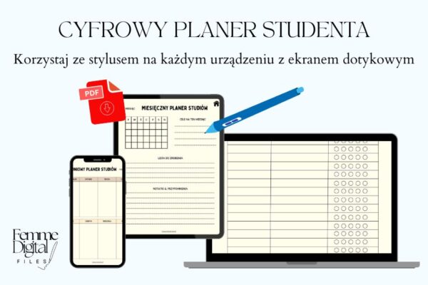 planer studenta zaocznego, planer dla studenta, planer pdf dla studenta, planer dla studenta PDF,