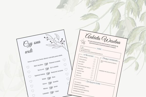 Gry Weselne Do Druku 10 Gier PDF 11-20 natychmiastowe pobieranie gry ślubne dla gości, ankieta weselna, gray i zabawy weselne do druku,