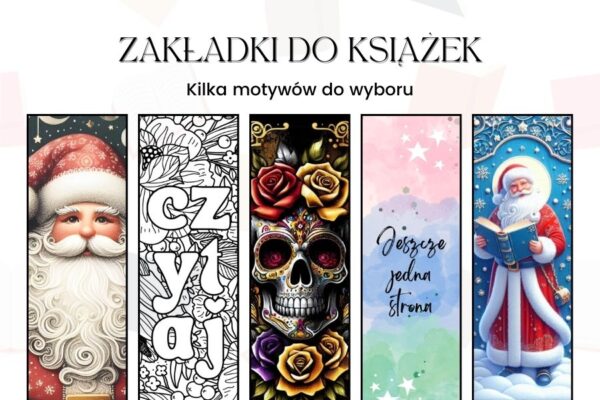Zakładki do książek do druku do Druku A4 PDF Boże Narodzenie Ozdoby świąteczne Mikołaj Inspirujące kolorowanki, Wycinanki zakładki zakładka do książki szablon, zakładki do kolorowania do druku, zakadki do ksiazek do druku pdf, zakadki do ksiazek do druku do kolorowania,