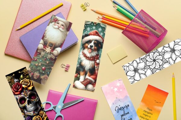 Zakładki do książek do druku do Druku A4 PDF Boże Narodzenie Ozdoby świąteczne Mikołaj , zakładki do książek zrób to sam, zakładki do książek z cytatami, zakładki do książek z cytatami do druku, c