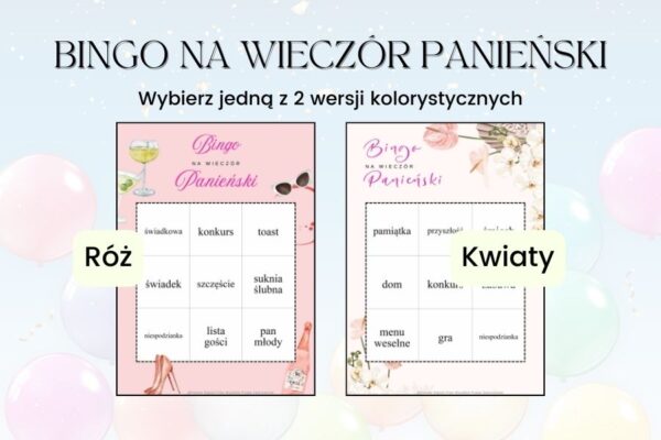 bingo wieczór panieński 20 gier, pomysły na gry na wieczór panieński, quiz gry na wieczór panieński do wydrukowania pdf,