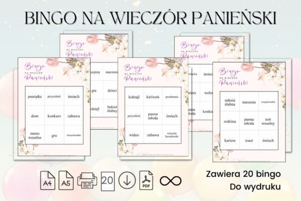bingo wieczór panieński, zabawy gry na wieczór panieński do wydrukowania pdf, zabawy quiz gry na wieczór panieński do wydrukowania, gry i zabawy na wieczór panieński w domu, gry na wieczor panienski pdf,