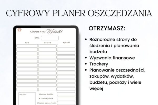 Cyfrowy planer oszczędzania A4 62 strony hiperłącza linkowany, planer budżetu domowego, elastyczny planer budżetu, planer budżetu pdf, planer budżetu do druku, planer budżetu domowego do druku