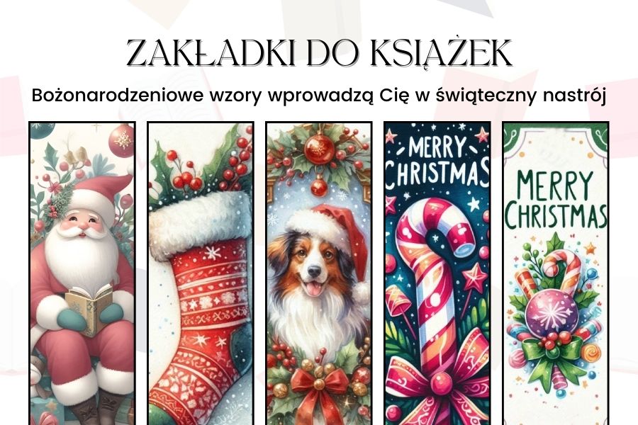 Zakładki do książek do druku do Druku A4 PDF Boże Narodzenie, Mikołaja, zakładki do książek do kolorowania, diy zakładki do książek, ekologiczne zakładki do książek, Wycinanki zakładki zakładka do książki szablon,
