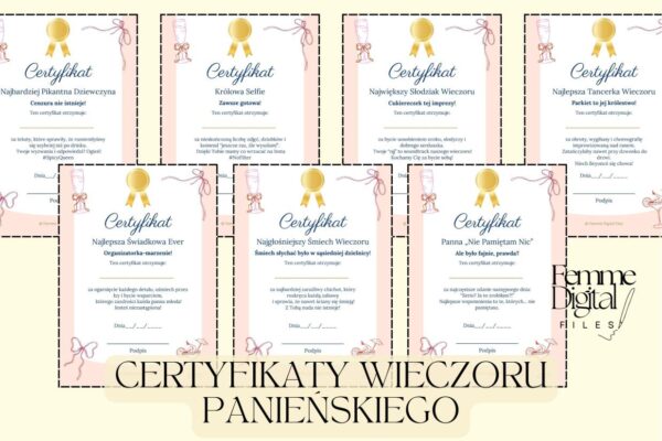 certyfikat wieczoru panieńskiego do druku pdf, certyfikat wieczor panienski, certyfikat wieczór panieński, certyfikat wieczoru panieńskiego tekst,