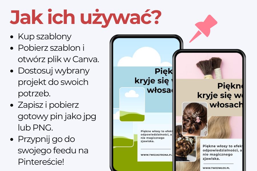 gotowe szablony na social media,social media szablony, szablon social media Canva, szablony grafik na Pinterest w Canvie,