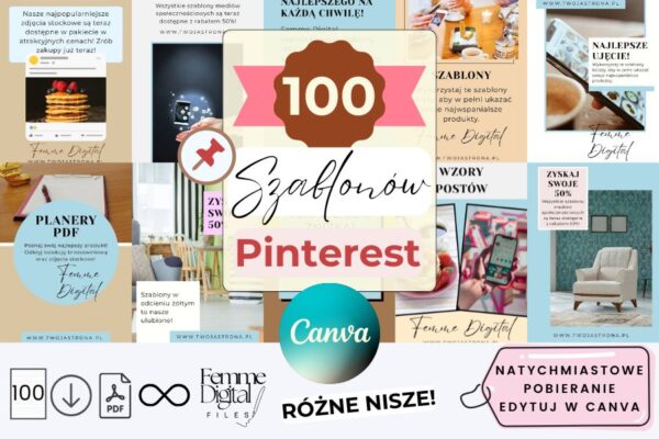 100 szablonów grafik na pinterest