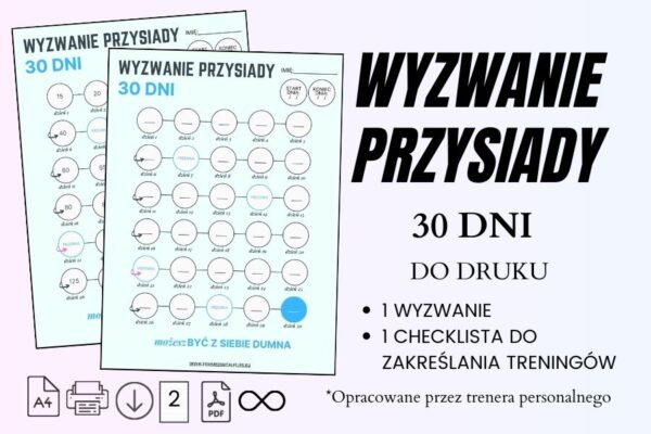 wyzwanie przysiady 30 dni pdf do druku