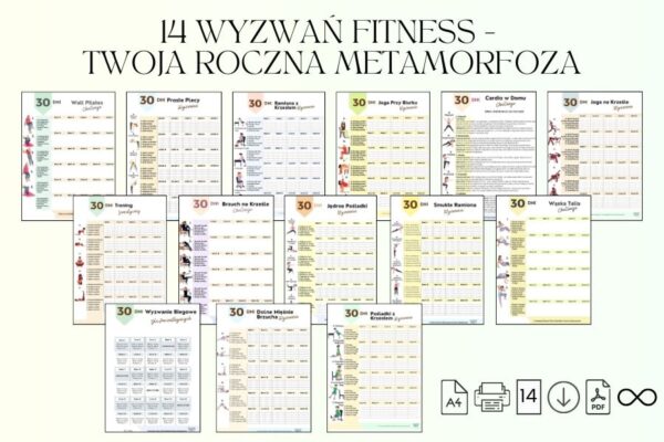 14 Wyzwań Fitness 30 dni - Twoja Roczna Metamorfoza