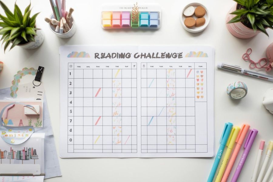 wyzwanie czytelnicze, wyzwanie czytanie, czytelnicze wyzwania, wyzwanie czytanie książek, dzienniczek czytelniczy do wydruku, dzienniczek czytelniczy do druku